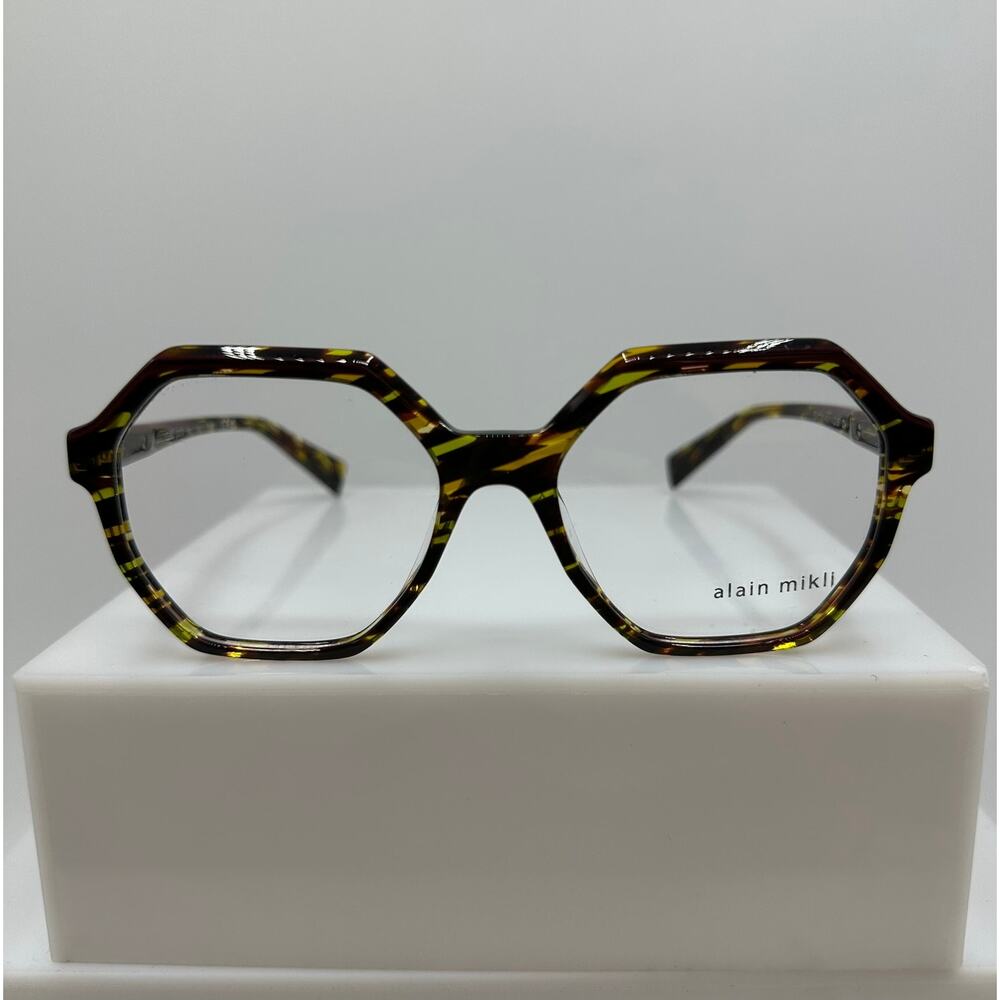 Alain Mikli A03167 004 Savane Yellow Brown Womens Irregular Frames 52-17-140